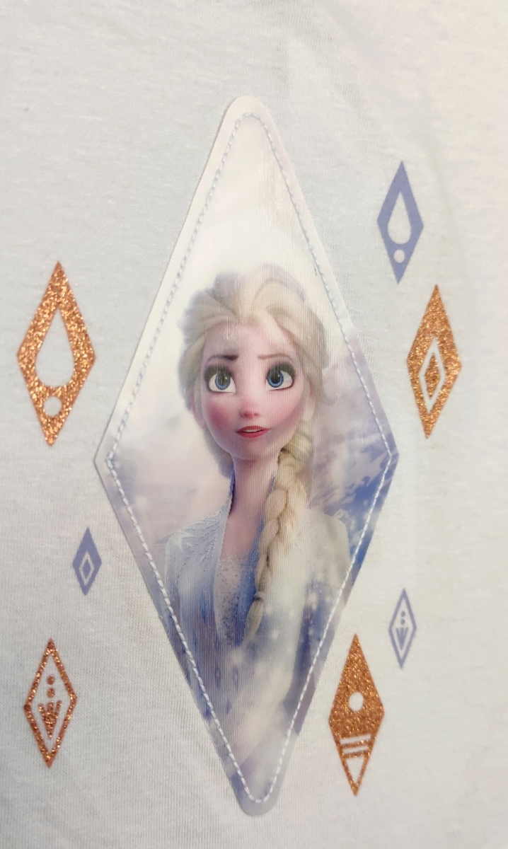 Frozen T-Shirt Weiß - Elsa in Eiskristall Hologram 1 Frozen T-Shirt Weiß - Elsa in Eiskristall Hologram 1